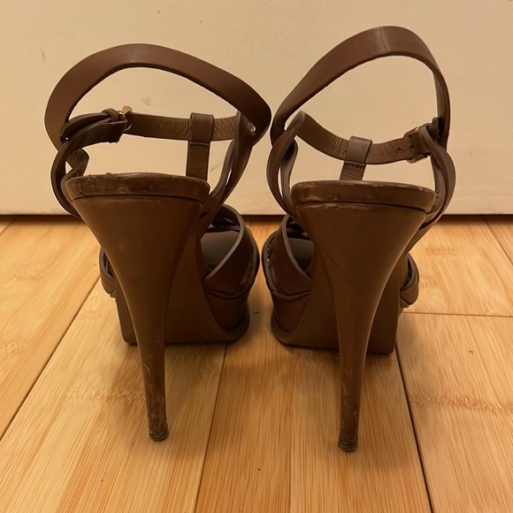 Yves Saint Laurent tribute platform heels in brown - Picture 2 of 4